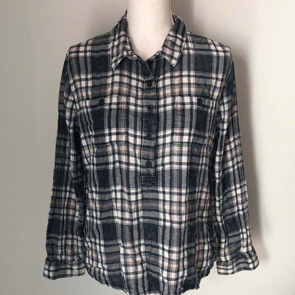 Beachlunchlounge Plaid Long sleeve shirt SZ L